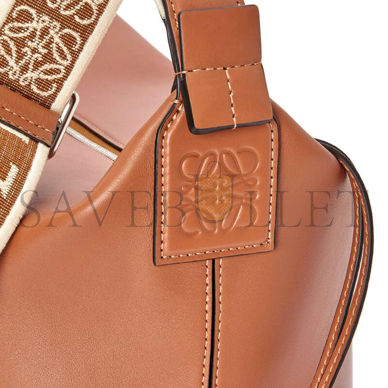 LOEWE CUBI CROSSBODY BAG IN SUPPLE SMOOTH CALFSKIN AND JACQUARD B906K70X01 (44*30*18cm)